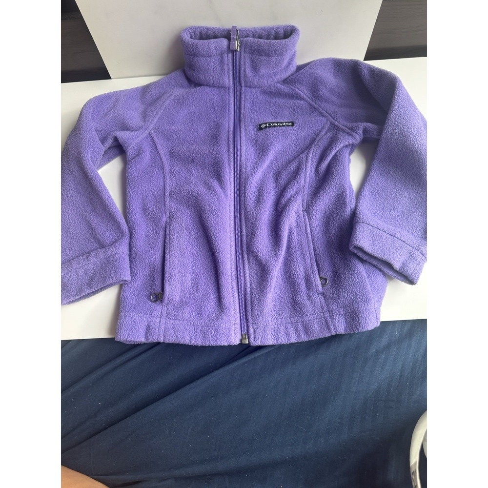 Columbia Benton Springs Fleece Youth Jacket Sz Extra Small, Purple
